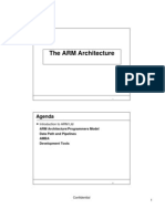 The ARM Architecture: Agenda