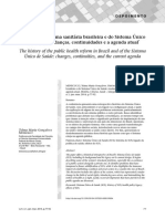 História Da Reforma Sanitária Brasileira e Do Sistema Único - Menicucci