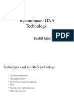 Recombinant DNA Techniques and Applications