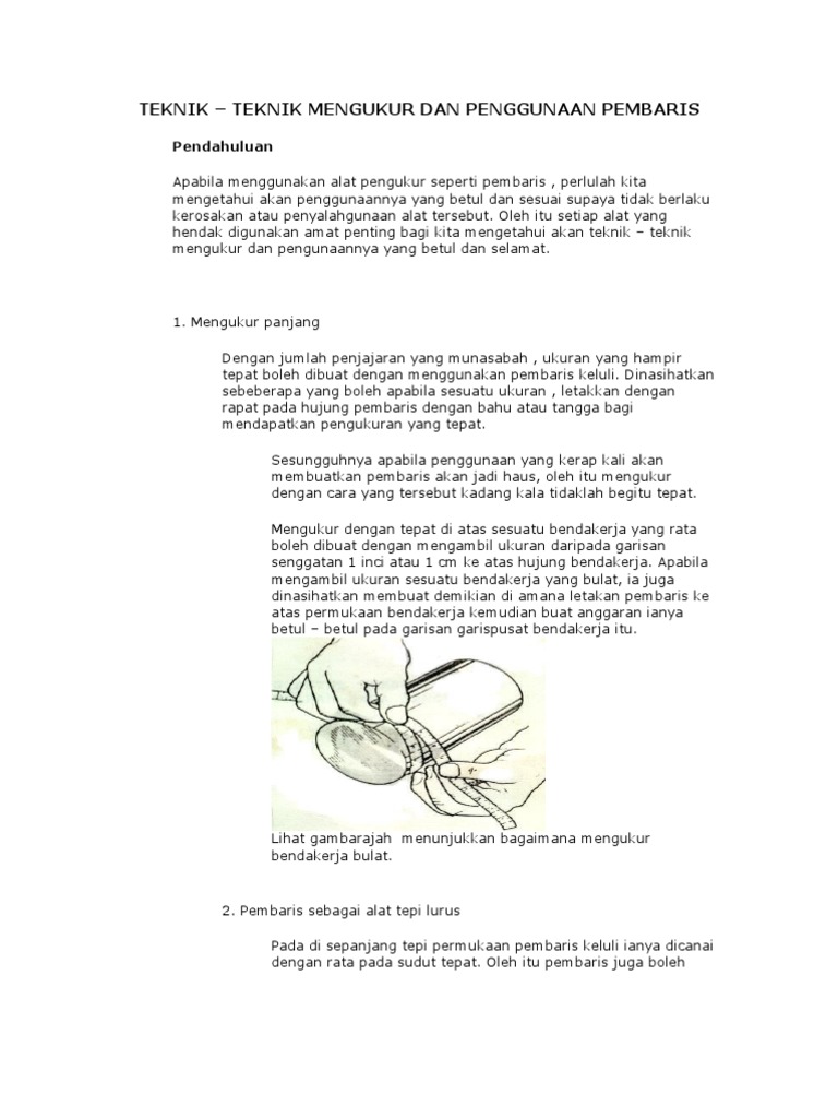 Teknik Penggunaan Pembaris Pdf