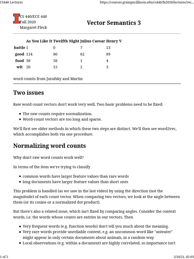 Vector Semantics 3 | PDF | Principal Component Analysis | Mathematics