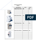 Cotizacion de Materiales