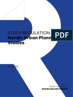 Study Regulation For Nordic Urban Planning Studies: Cand - Soc