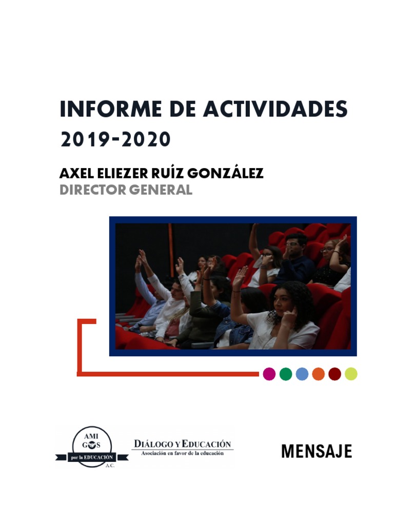 Informe de Actividades 2019-2020 | PDF | Sustentabilidad | Desarrollo ...