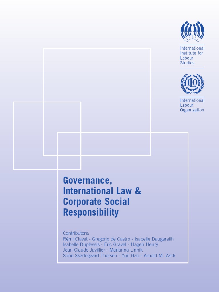 Governance, International Law & Corporate Social Responsibility | Corporate Social ...
