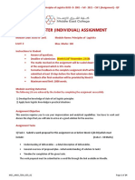 Principles of Logistics - CW 1 QP - Fall - 2021