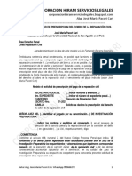 Modelo Solicitud Prescripción Reparación Civil - Autor José María Pacori Cari