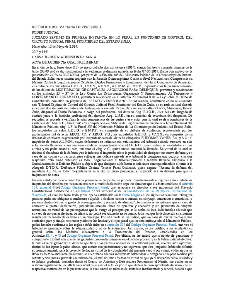 Sentencia Penal | PDF | Debido al proceso | Procedimiento Criminal
