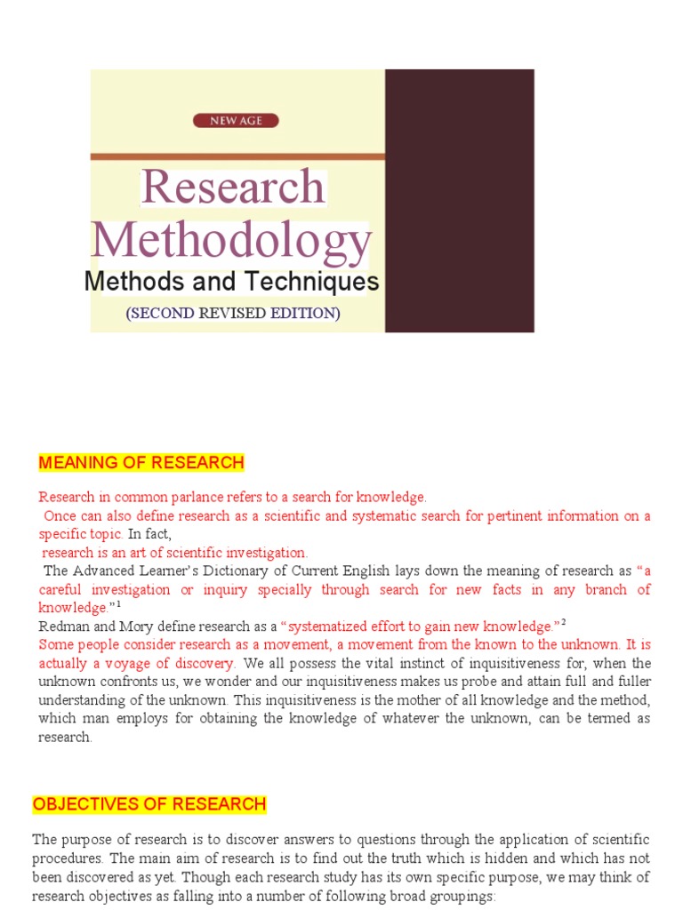 Research Methodology: Techniques & Types | PDF | Quantitative Research ...