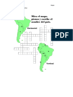 Crucigrama Mapa América Del Sur