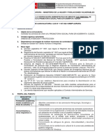 Convocatoria para La Contratación Administrativa de Servicio Cas Temporal de Un/A (01) Promotor/A Social para Er Kosñipata - Cusco