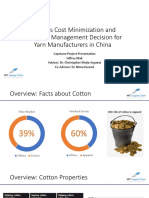 Logistics Cost Minimization and Inventory Management Decision For Yarn Manufacturers in China