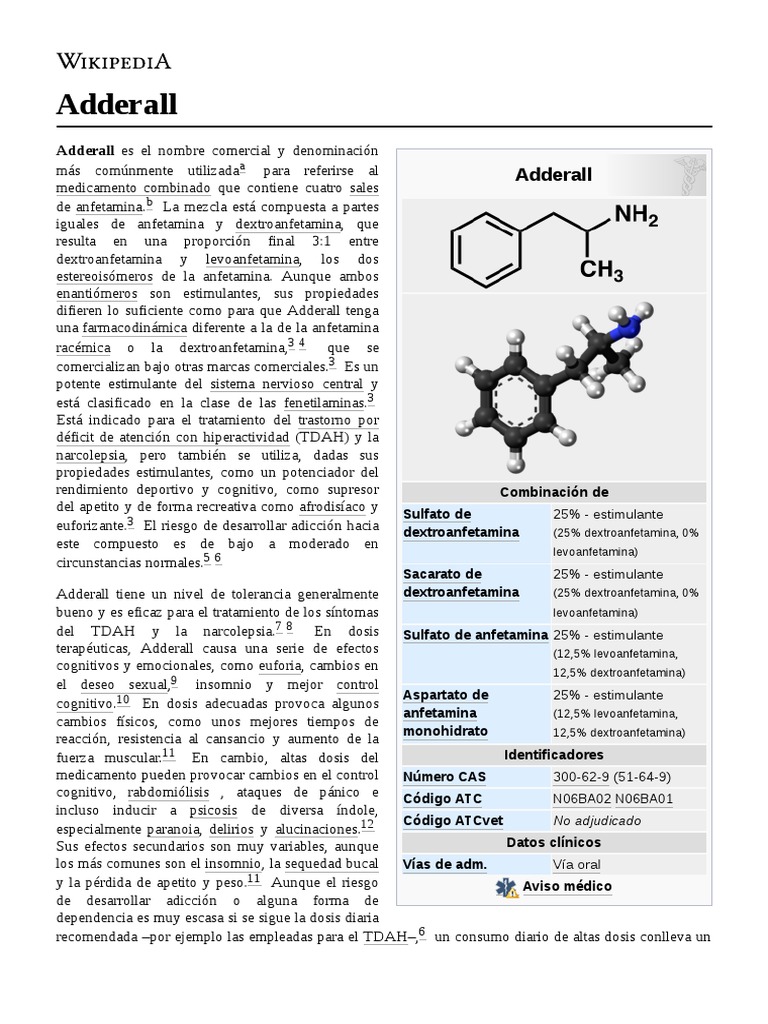Adderall | PDF | Drogas | Neurociencia