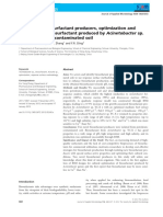 Isolation of Biosurfactant Producers, Optimization and Properties of Biosurfactant Produced by Acinetobacter Sp. From Petroleum-Contaminated Soil