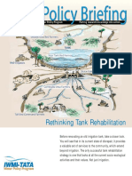 Rethinking Tank Rehabilitation: Issue 7 IWMI-Tata Water Policy Program Putting Research Knowledge Into Action