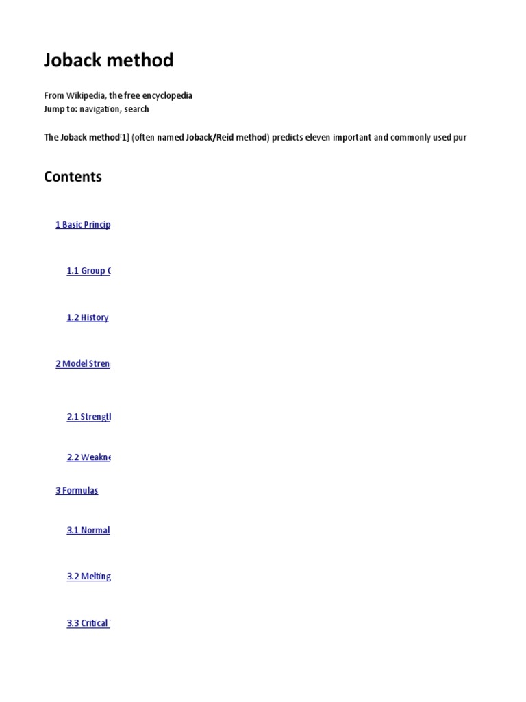 Método de Joback | PDF | Applied And Interdisciplinary Physics ...