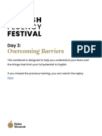 Overcoming Barriers Day 3 Workbook Fluency Festival Event