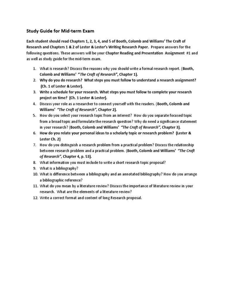 Study Guide For The Mid-Term Exam Fall 2017 | PDF | Science & Mathematics
