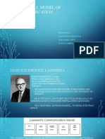 Lasswell Model of Communication: Prepared By: Abad Roves Yangelo B. Niko Prado. Peňa Joshua James Pura. Bandoy