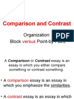 Block vs Point-by-Point Organization Comparison of Mountain and Beach Vacations