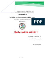 Daily Routine Activity: Escuela Superior Politécnica de Chimborazo