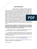 Circular de Implementación de Botón de Restricción