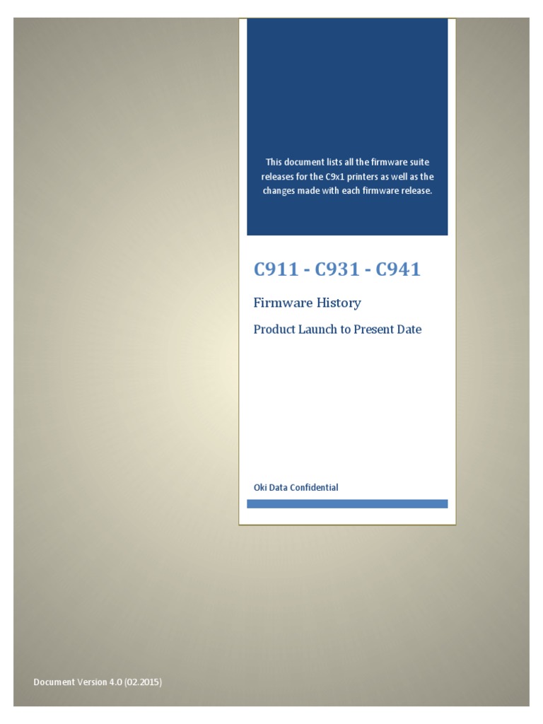 C9x1 Printers Firmware Release History | PDF | Printer (Computing ...