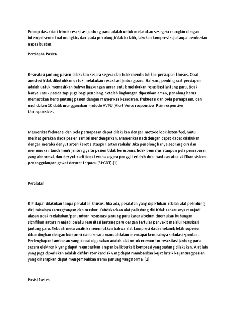 Panduan Lengkap Resusitasi Jantung Paru | PDF | Sains & Matematika