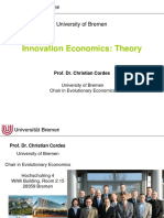 Cordes - Innovation Economics Theory