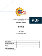 Soalan Ujian DMD 1343 Petrol Engine Kohort 2020