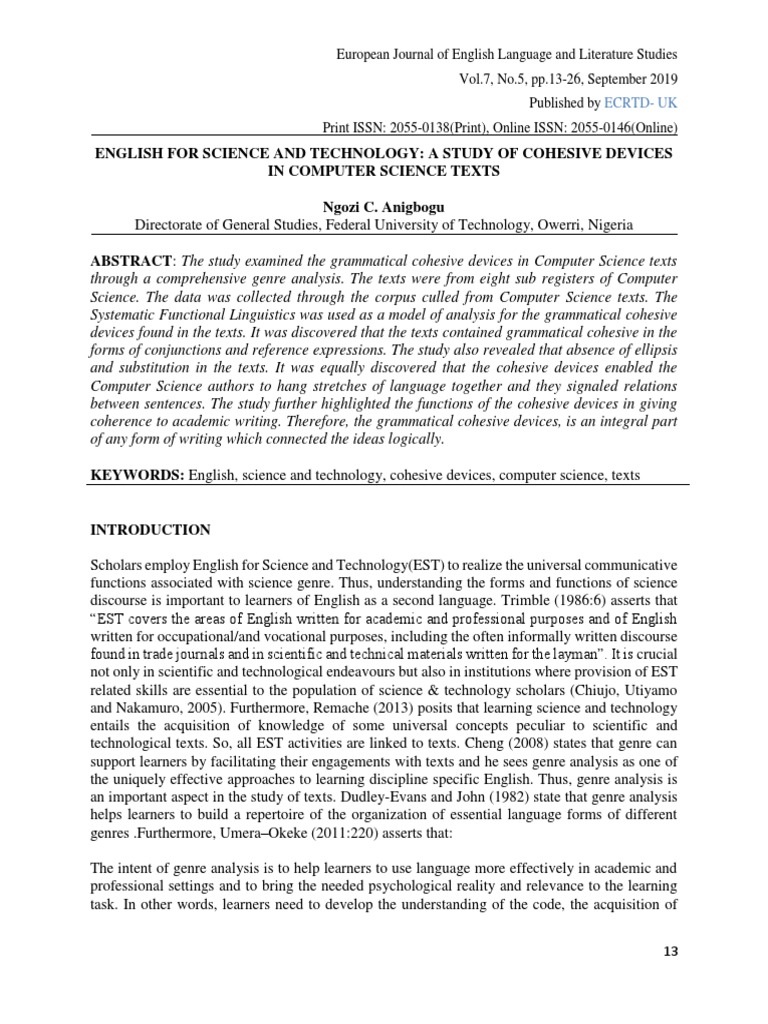 English For Science and Technology | PDF | Adjective | English Language
