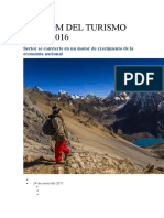 Turismo Perú crecimiento 2016