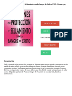 Oraciones de Protección y Sellamiento Con La Sangre de Cristo PDF - Descargar, Leer