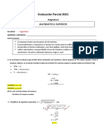 Parcial - Matematica Superior-2021