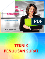 Business Writing For Secretary by Vida Bahsuan (11-12 Oct 21)