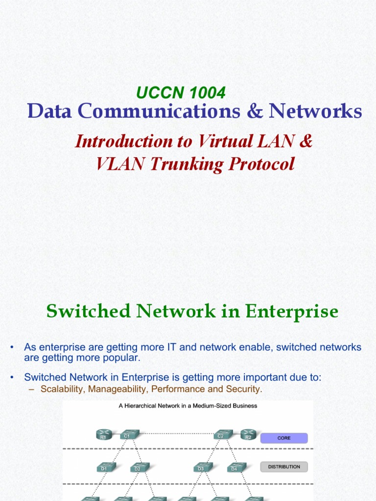 UCCN1004 - Lect6 - Virtual LAN | PDF | Computer Network | Network Switch