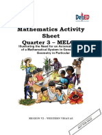 Mathematics Activity Sheet: Quarter 3 - MELC 2