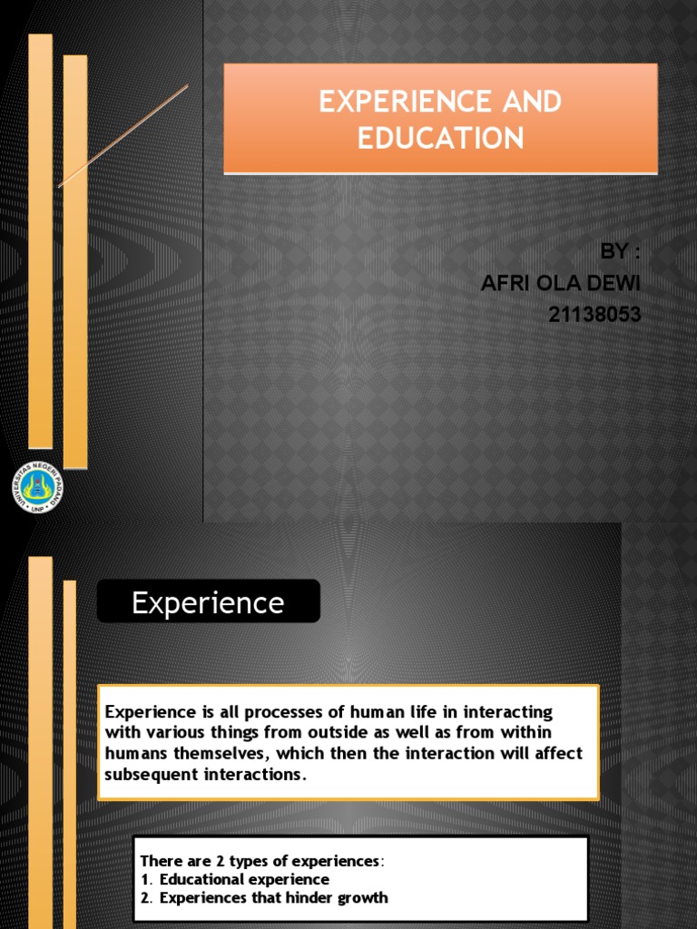 Dewey's Experience and Education Insights | PDF | John Dewey ...