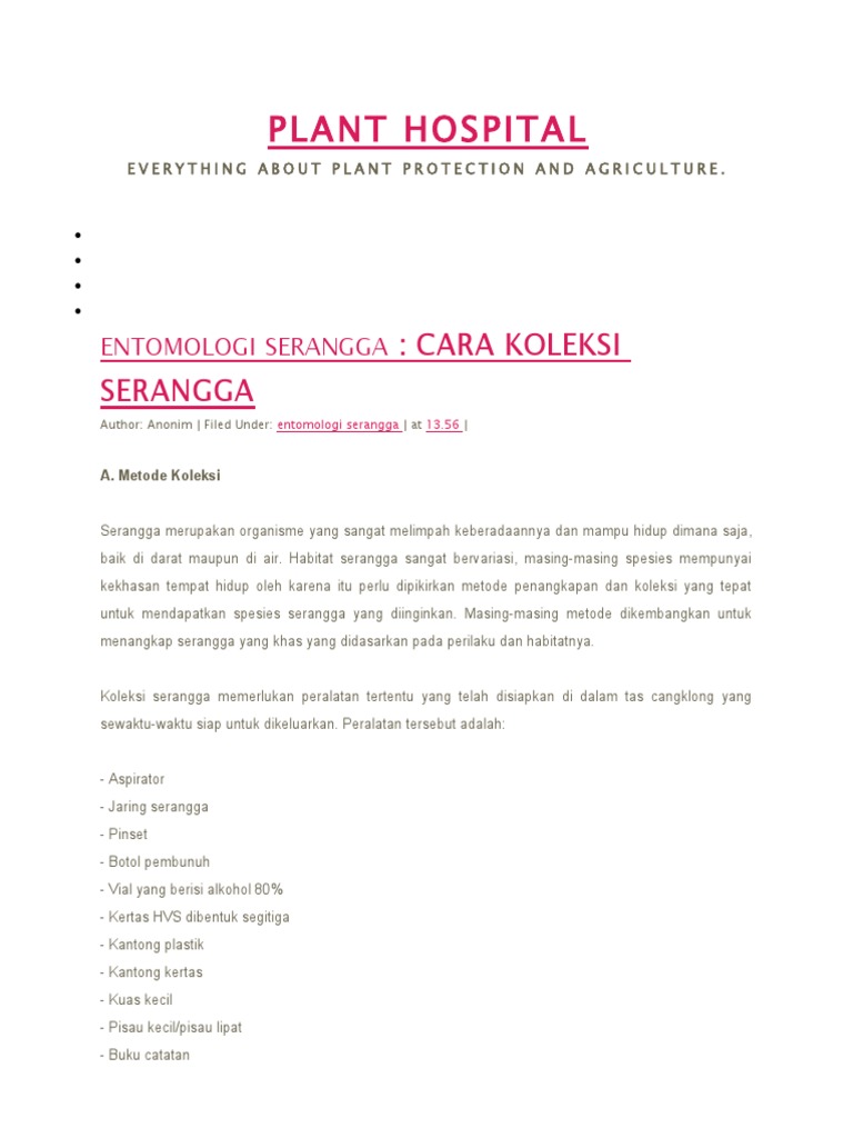 Identifikasi Serangga | PDF