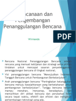 Perencanaan Dan Pengembangan Penanggulangan Bencana