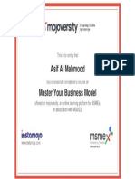 Certificate of Completion For Master Your Business Model #Asifalmahmood
