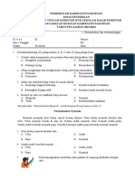 Soal Klas III Tema I