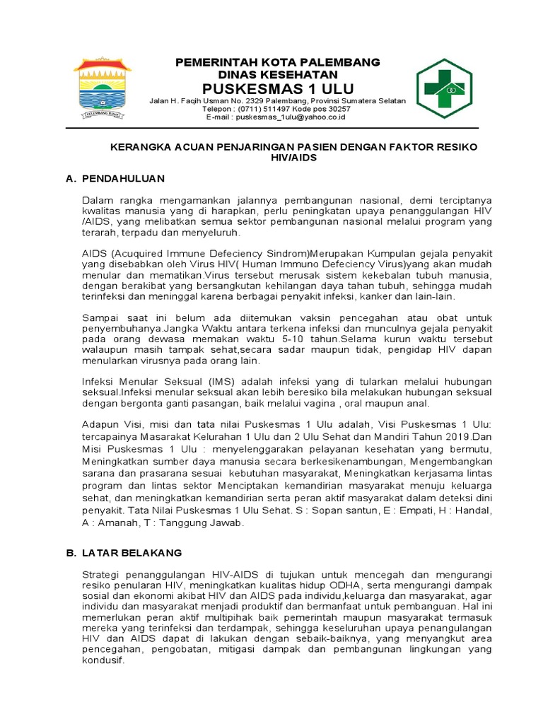 Kak Penjaringan Pasien DG Faktor Resiko HIV-AIDS BENAR | PDF