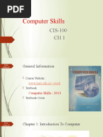 Computer Skills: CIS-100 CH1