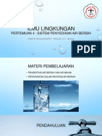 Pertemuan 4 - Sistem Penyediaan Air Bersih