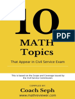 10 Math Topics That Appear in Civil Service Exam