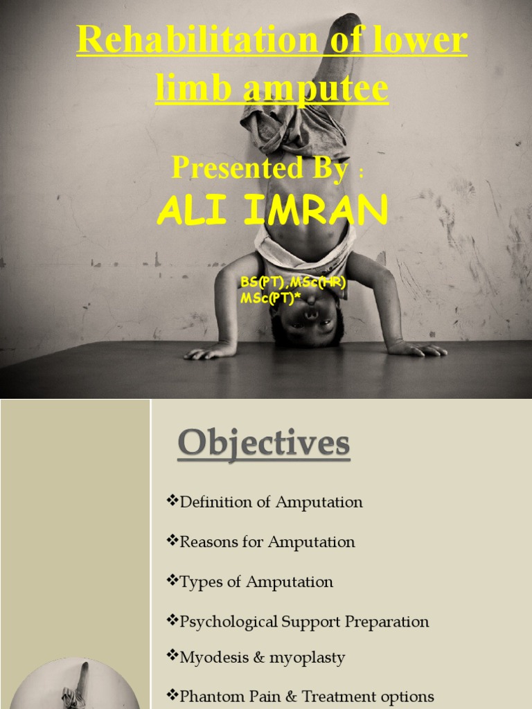 Lower Limb Amputation Rehab Guide | PDF | Prosthesis | Amputation