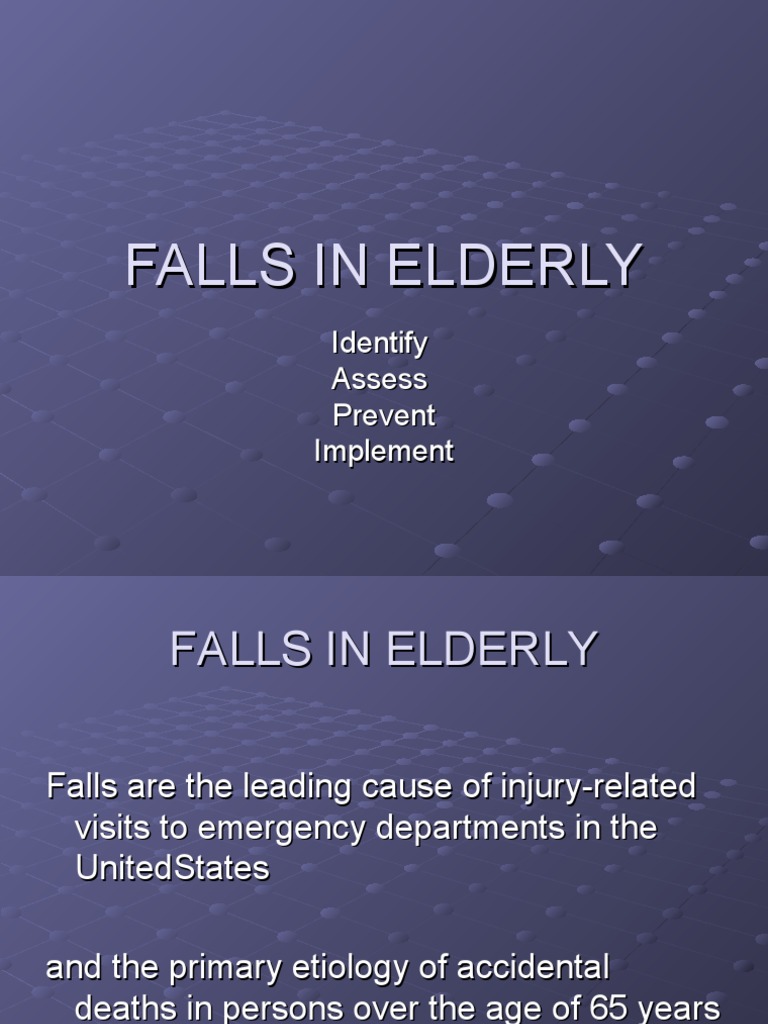 Falls in Elderly | PDF | Balance (Ability) | Stairs