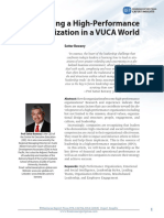 Developing A High Performance Organization in A VUCA World