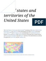 List of States and Territories of The United States - A